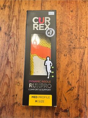 Currex RunPro Dynamic Insoles - Orange/Yellow/White - Unisex Size M - NEW!